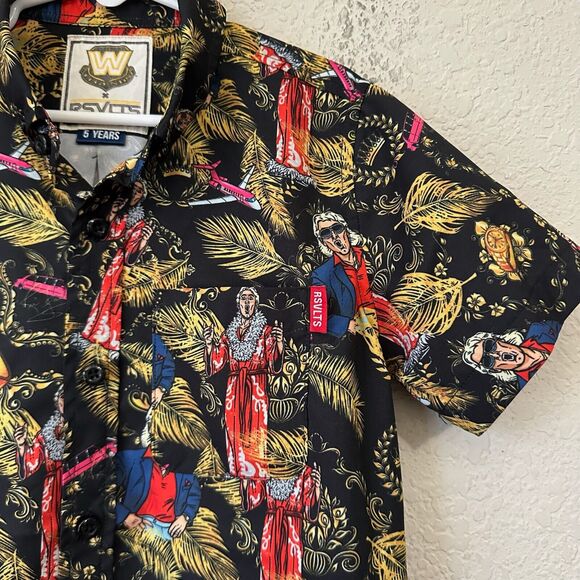 RSVLTS WWE Ric Flair Shirt Boys Multicolor Nature Boy Kunuflex Button Down - Picture 5 of 8
